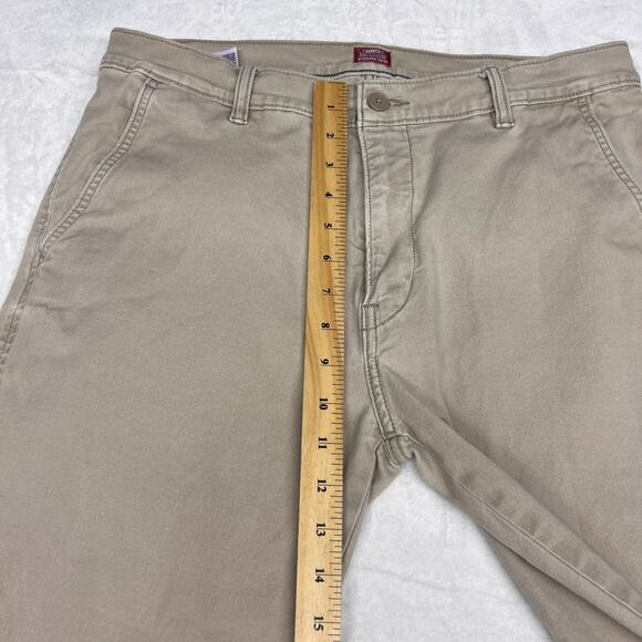 Levis Pants Mens 34x32 Khaki XX Chino Casual Taper Straight Classic Preppy - Picture 10 of 11